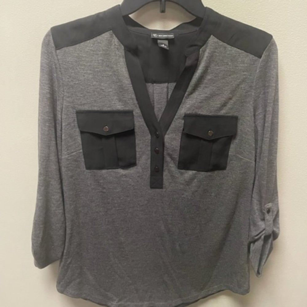 Black and grey blouse